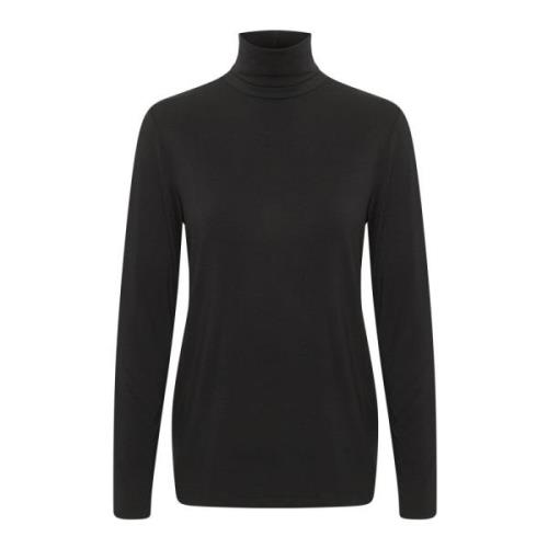 Rollneck Top & T-Shirt Svart