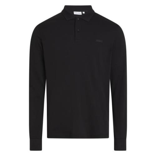 Svart Liquid Touch Slim Polo Genser