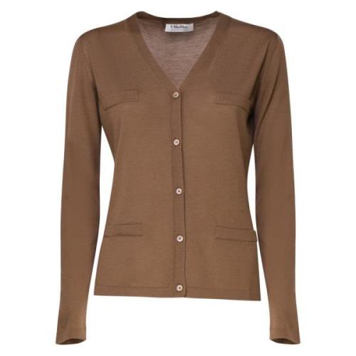 Kamel Ull V-Hals Cardigan Genser