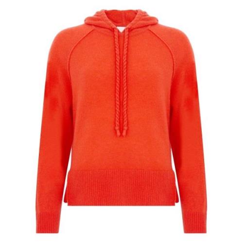 Oransje Cashmere Hettegenser