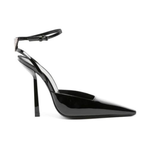 Elegant Svart Skinn Pumps