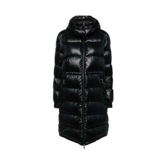 Quiltet Parka med Glanset Finish