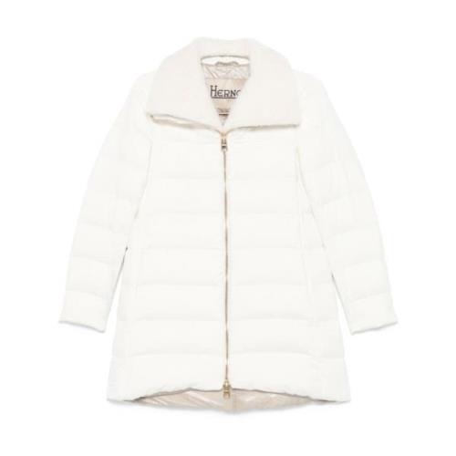 Faux Fur Flanell Pufferjakke