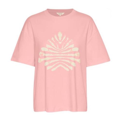 Grafisk Print T-skjorte Rose