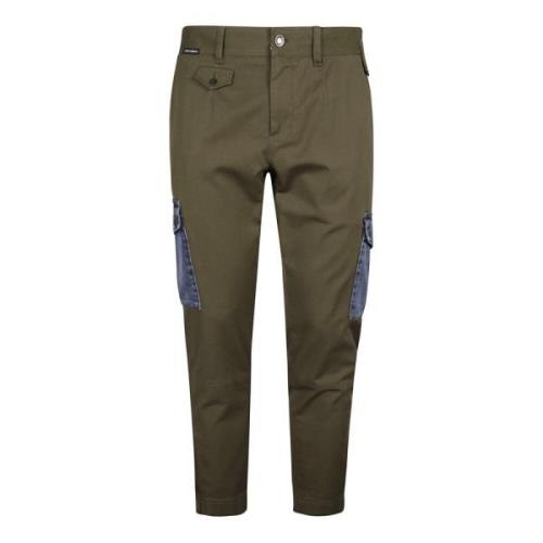 Khaki Grønn Denim Lommebukser