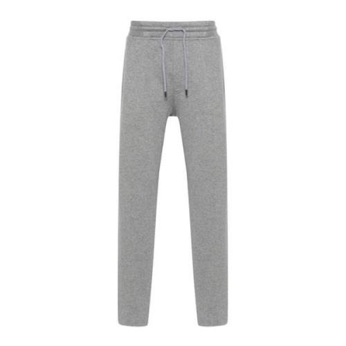 Grå Bomull Sweatpants med Snor