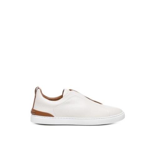 Lys Beige Elastisk Bånd Sneakers