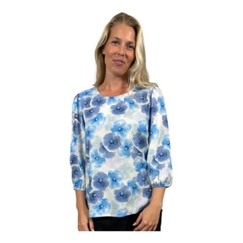 Blomstrete Bluse Sammy.Sp24 Blå