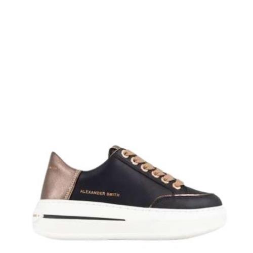 Lancaster Gate Svart Skinn Sneakers