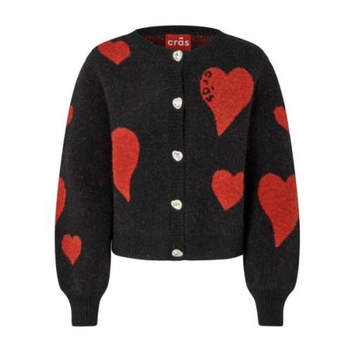 Svarte Hearts Cardigan