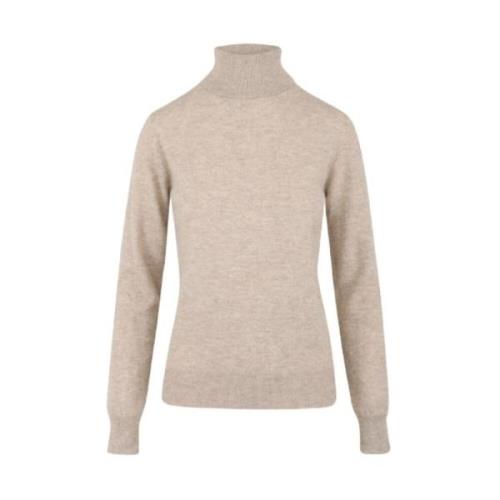 Beige Turtleneck Light Sand Sweater