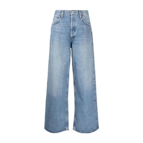 Vid Ben Baggy Jeans i Lys Blå