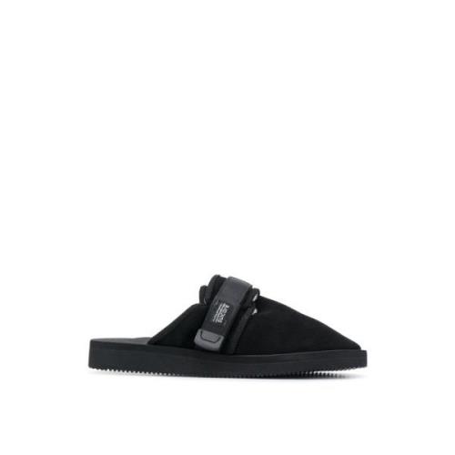 Sort Skinn Mules Sandaler