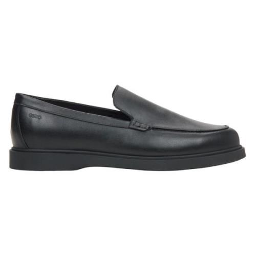 Luksus Svarte Skinnloafers