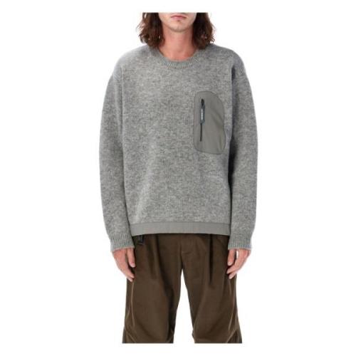 Grå Strikkgenser Sweater Aw24