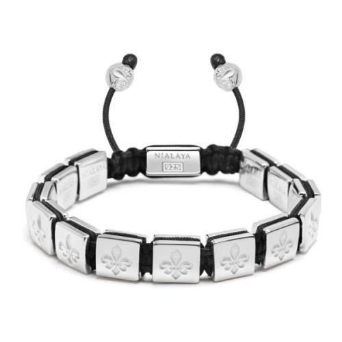 Mens Flatbead Bracelet in Sterling Silver