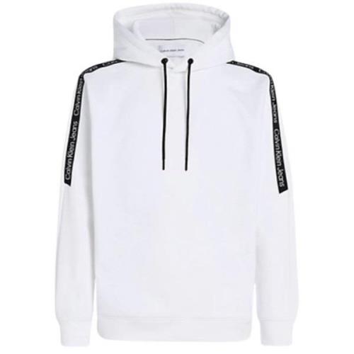 Logo Tape Hoodie Hvit Svart