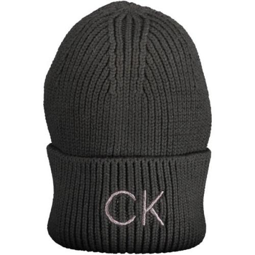 Svart Kvinner Brodert Logo Beanie