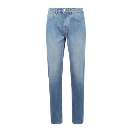 Stilige Denim Jeans med Trykk og Broderi