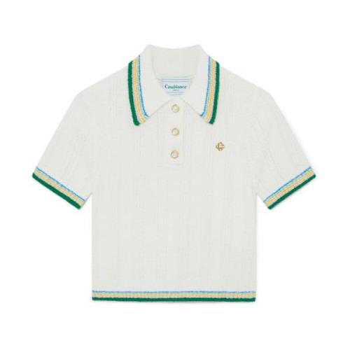 Rib Boucle Polo Shirt White