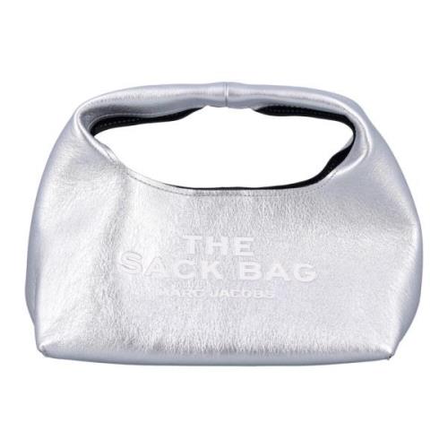 Sølv Metallic Mini Sack Håndveske