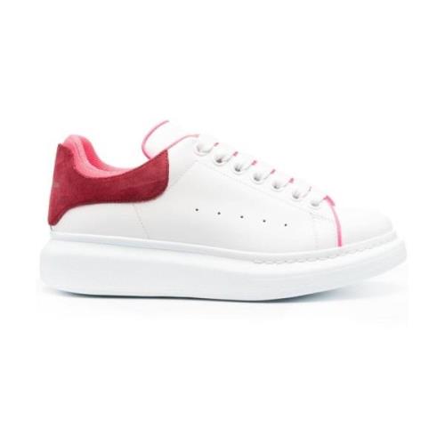 Perforerte Hvite/Rosa Sneakers