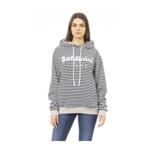 Stripet Trend Sweatshirt med Logo