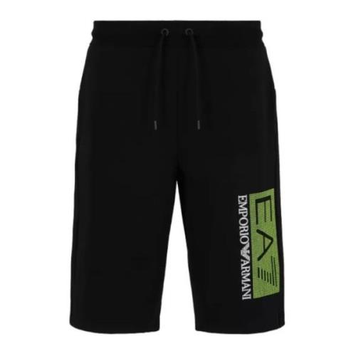 Svart Logo Bermuda Shorts Front