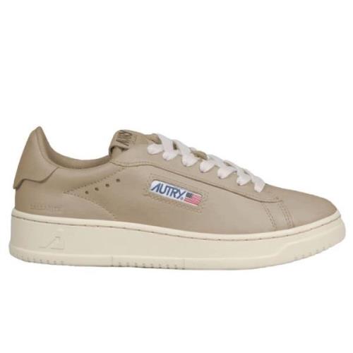 Beige Geit Skinn Vintage Sneaker