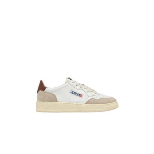 Medalist Low Skinn Sneakers Hvit Brun