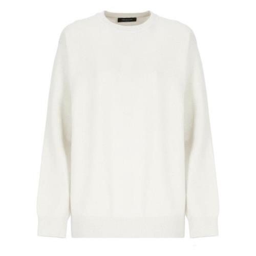 Ivory Ullblanding Crew Neck Sweater