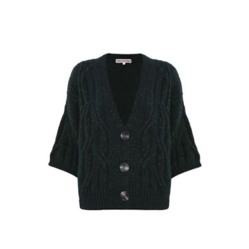 Kneppet Batwing Erme Cardigan