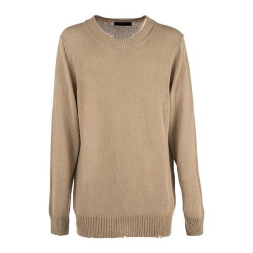 Bomull Crewneck Sweater Beige Outlet