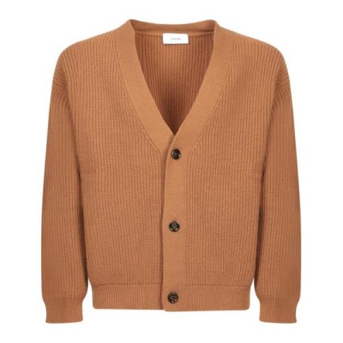 Brun V-hals Cardigan Sweater Aw24