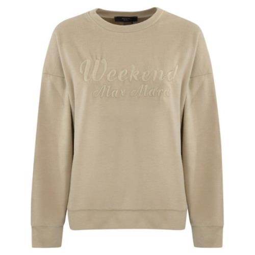 Bomull og ull crewneck genser