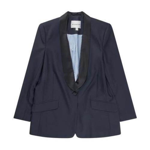 Elegant blazer med dyp v-hals