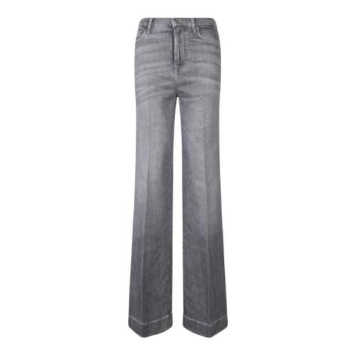 Elegant Grå Flare Jeans