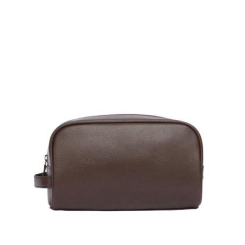 Brun Barbour Leather Washbag Tilbehør