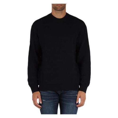 Virgin Wool Logo Sweater Ribbed Mansjetter