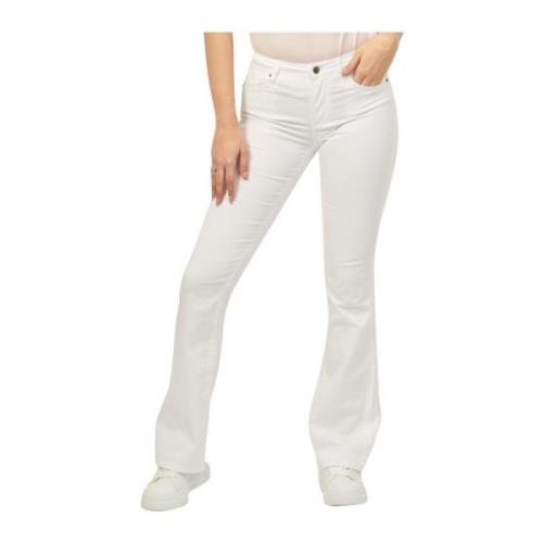 Hvit Flare Fit Denim Jeans