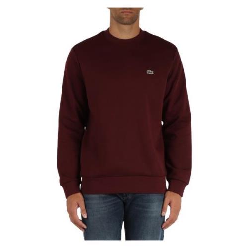 Klassisk Fit Crewneck Sweatshirt med Front Logo Patch