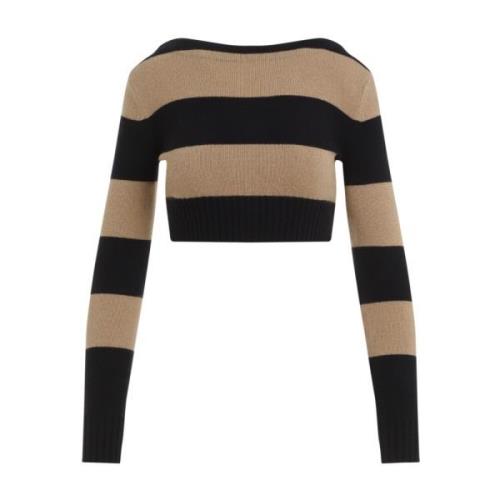 Blå Kamel Crop Sweater