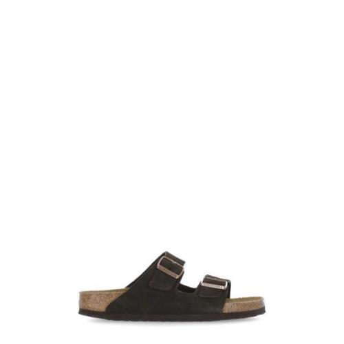 Brune Semskede Sandaler