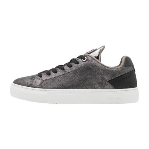 Sorte Sneakers Skinn Polyester Syntetisk