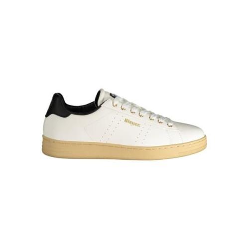 Hvit Polyester Sneaker med Sporty Detaljer