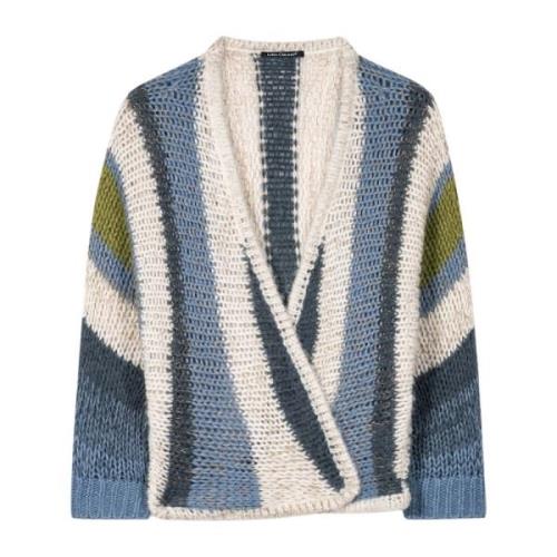 Stripete Cardigan, Multi Farge