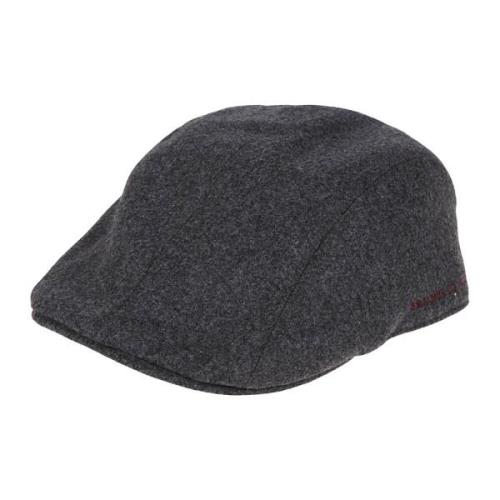 Myk Flanell Flat Cap med Logo