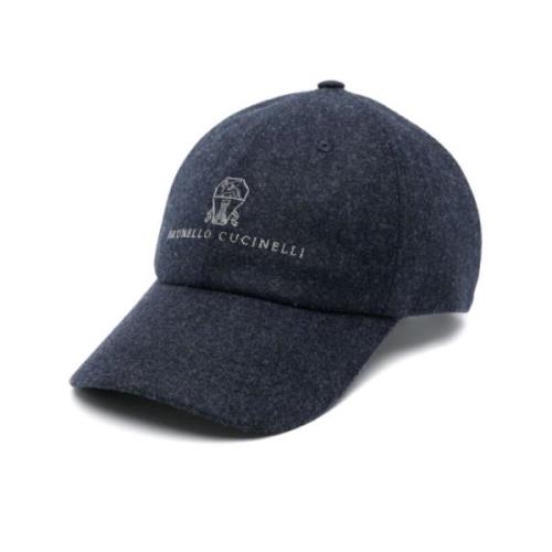 Midnight Blue Wool Baseball Cap