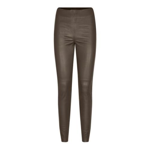 Stretch skinnleggings - Mmlucia Skind 156940 Skifer Svart