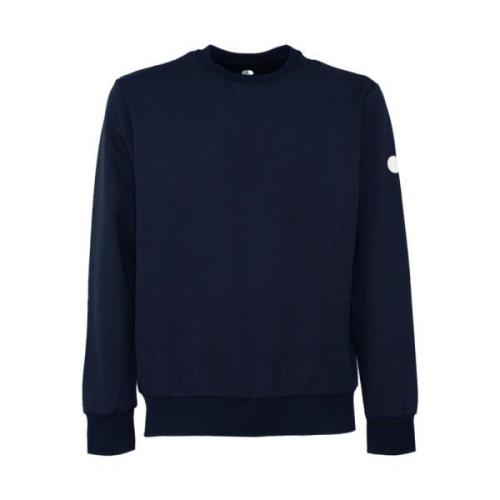 Teknisk stoff crewneck sweatshirt med logo